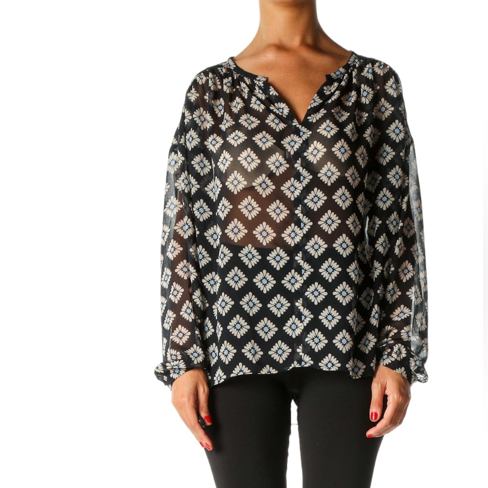 Ann Taylor LOFT Floral Print Blouse (V)